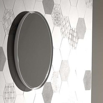 Sapho Float lustro 60 cm okrągłe z oświetleniem LED biały połysk barwa neutralna 22559