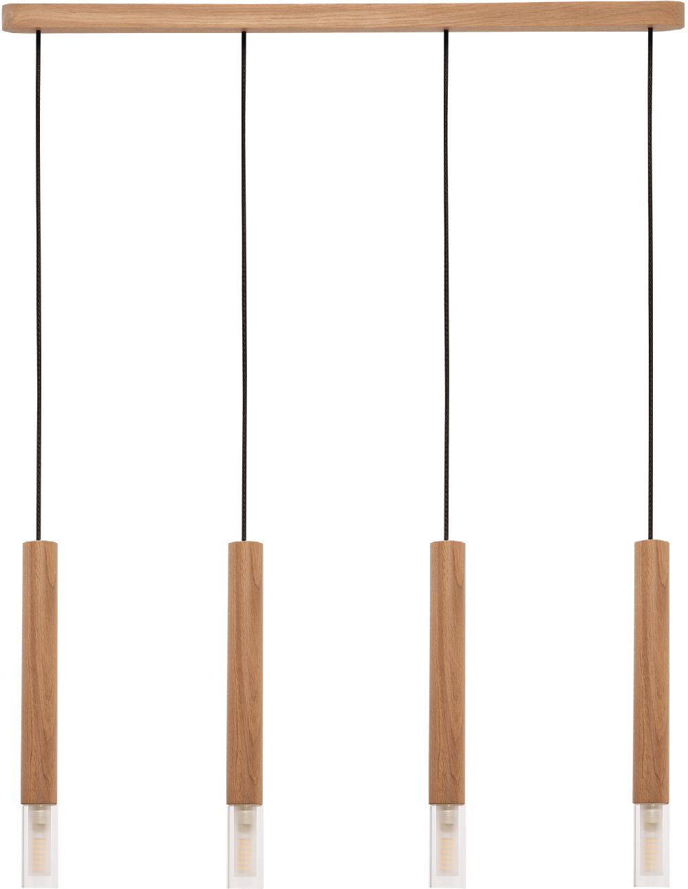 Zuma Line Madera lampa wisząca 4x28 W brązowa 8620403
