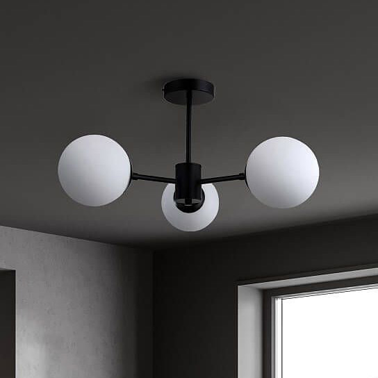 Light Prestige Roma lampa podsufitowa 3x40W czarna/biała LP-1345/3PBK