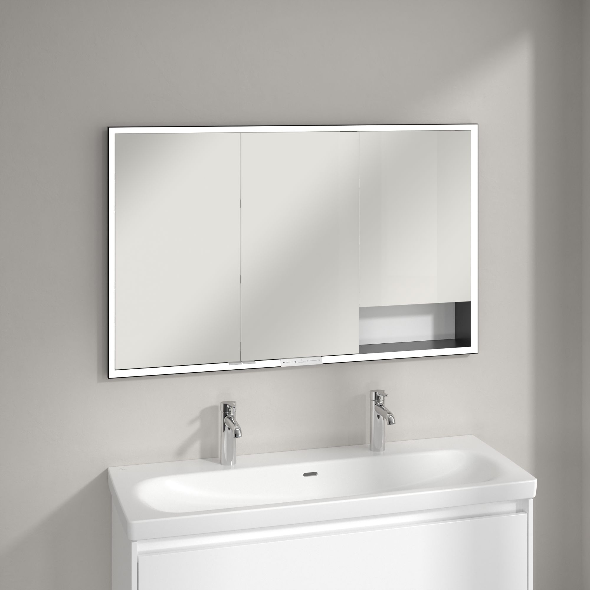 Villeroy & Boch My View+ szafka 120x16,8x75 cm z lustrem Pure White B48212VF