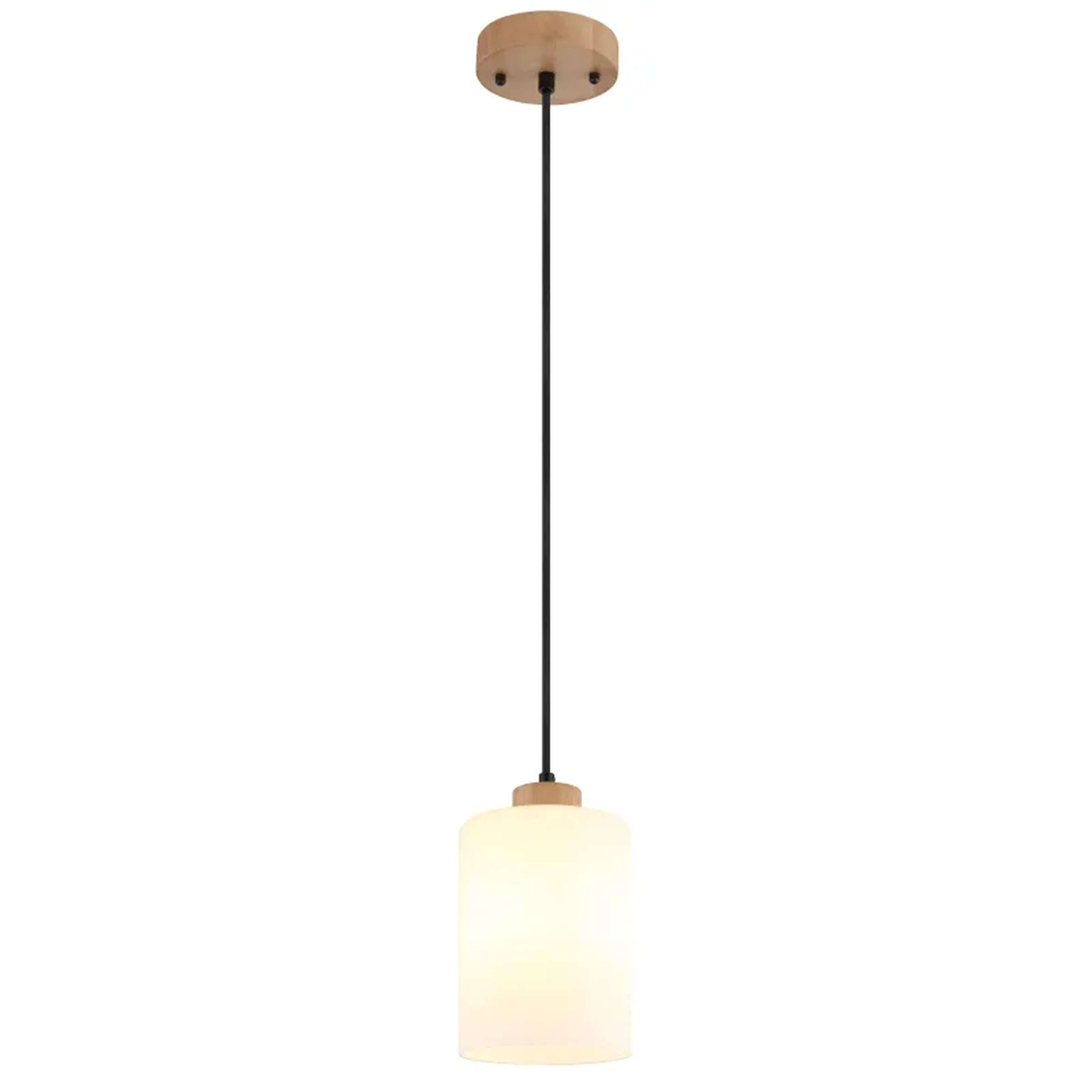Globo Lighting Rowena lampa wisząca 1x60 W biała-brązowa 15977H
