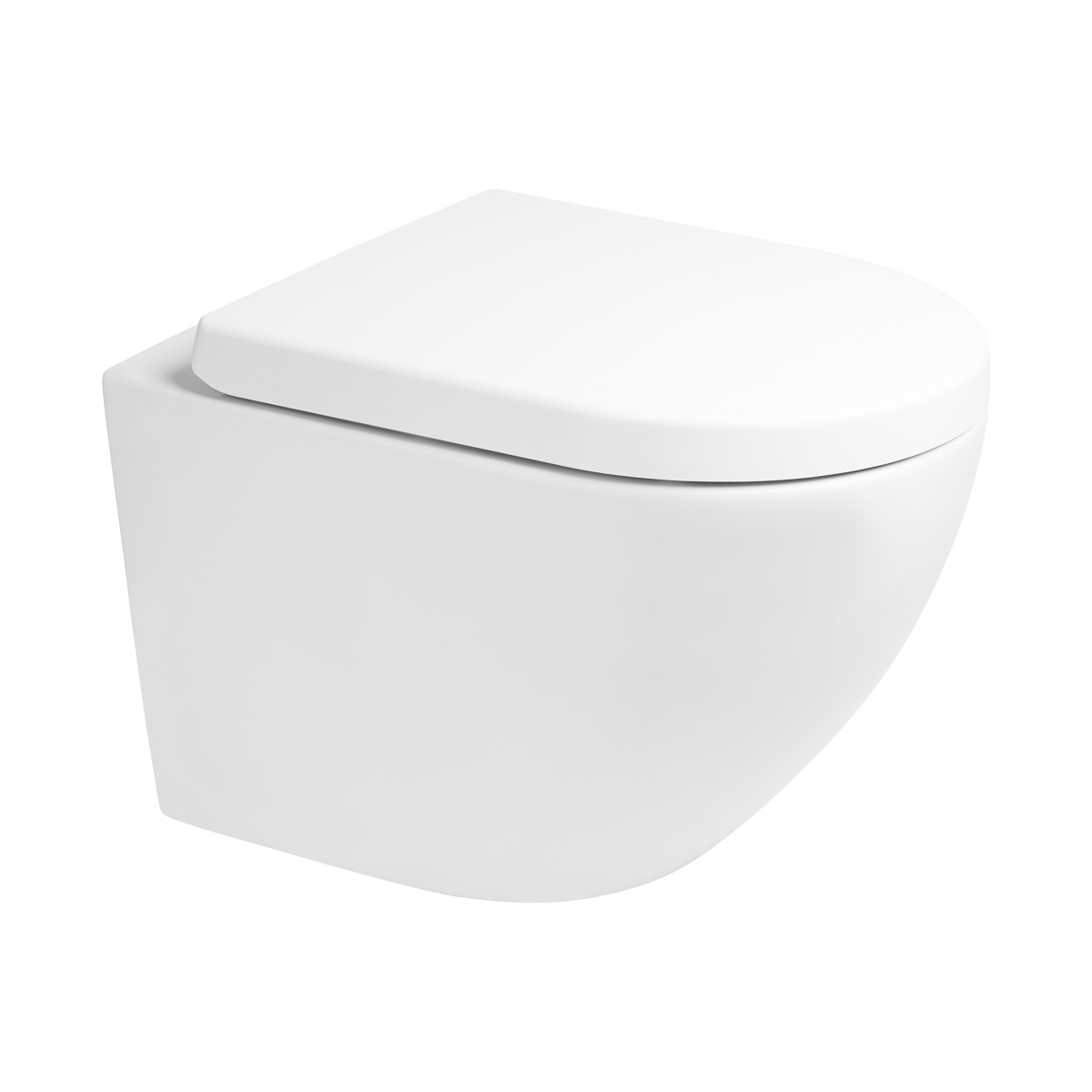 Zestaw Oltens Hamnes OneForm Kort Stille PureRim miska WC wisząca z powłoką SmartClean z deską wolnoopadającą biały połysk 42548000