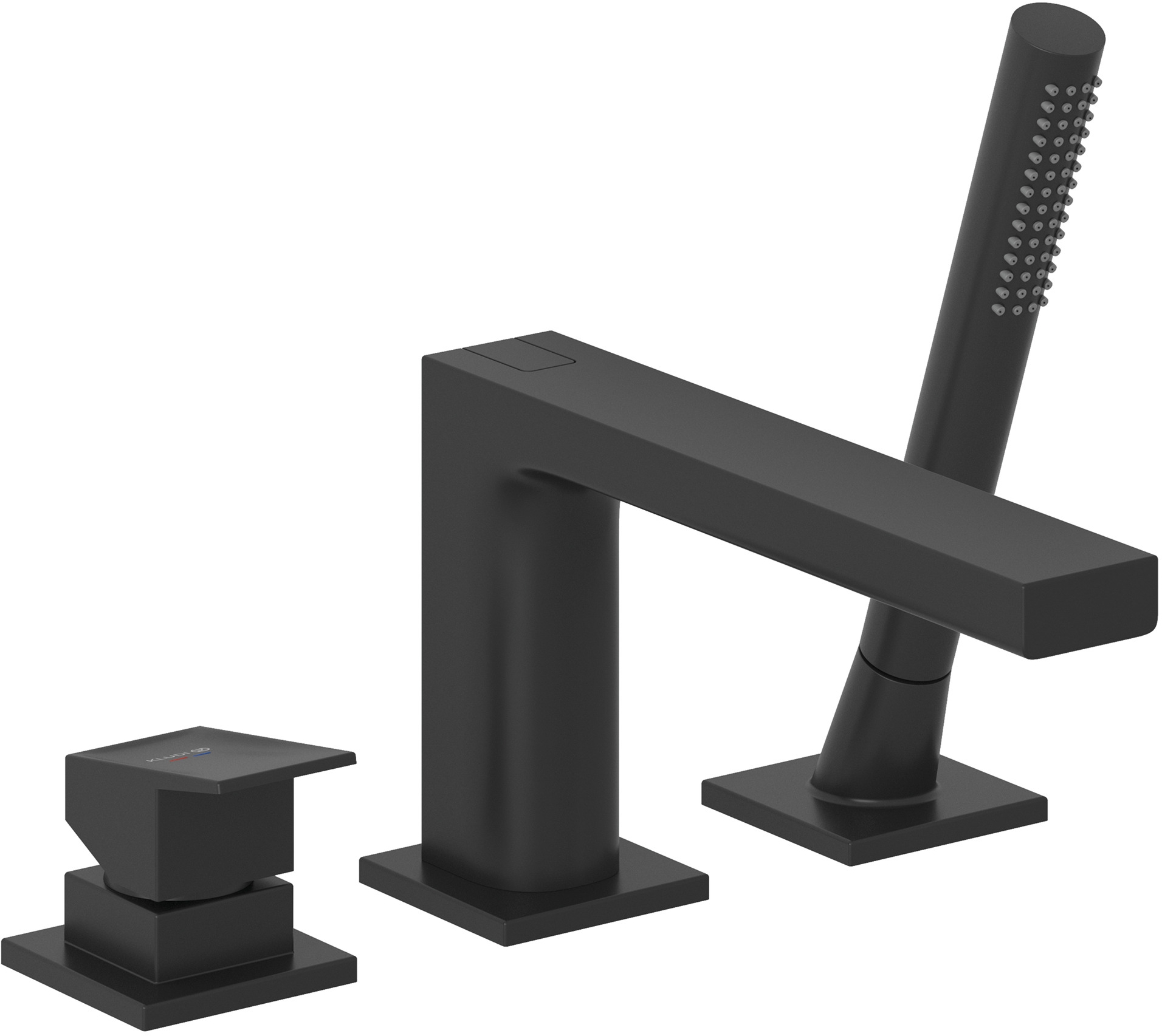 Kludi Decus bateria wannowo-prysznicowa nawannowa czarny mat 544483975