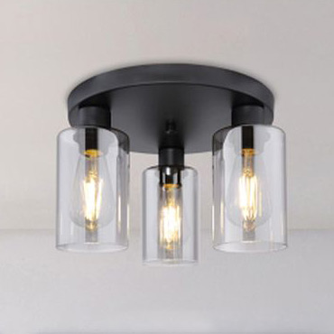 Globo Lighting Hadera lampa podsufitowa 3x60W czarny mat/przydymiony 15465-3D