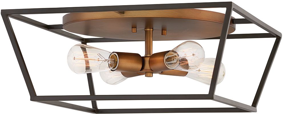 Elstead Lighting Fulton lampa podsufitowa 4x60 W mosiądz-brązowa HK-FULTON-F