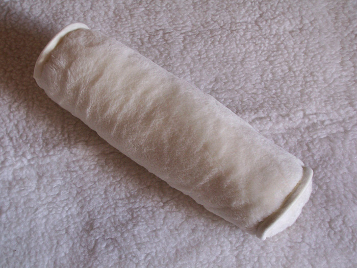 wałek wełniany kaszmir gładki dł. 45cm
