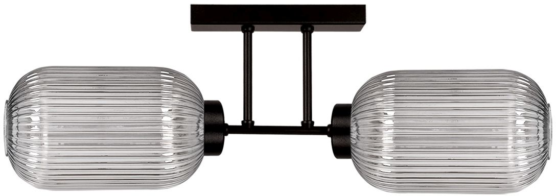 Darmowa Dostawa - Lampa podsufitowa 2x15 W czarna-grafitowa Kaja Silva K5753