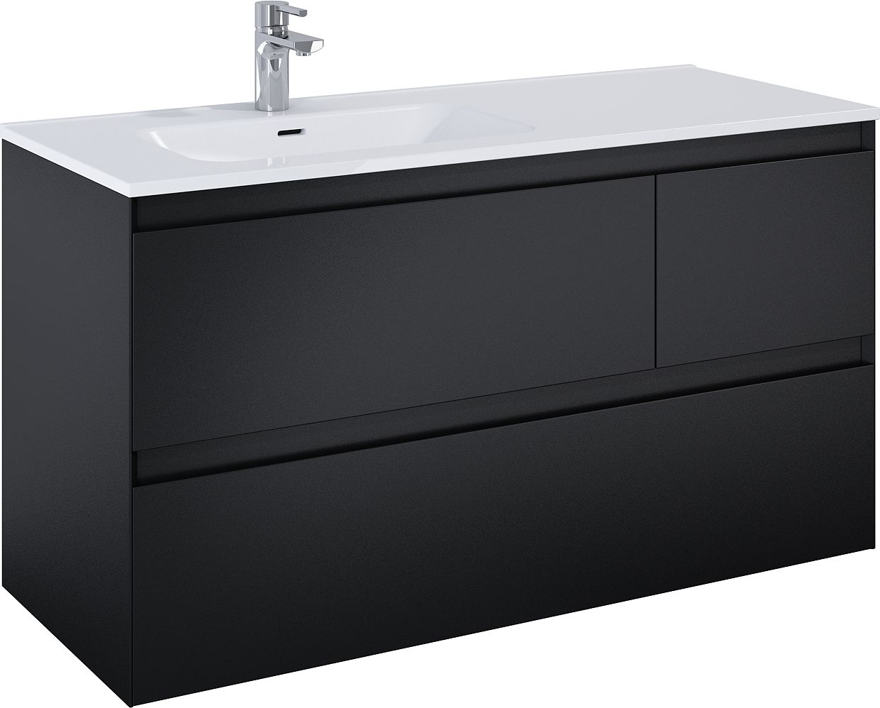 Darmowa Dostawa - Szafka 120x45.8x63.5 cm podumywalkowa wisząca czarna Elita Split RE012006157160