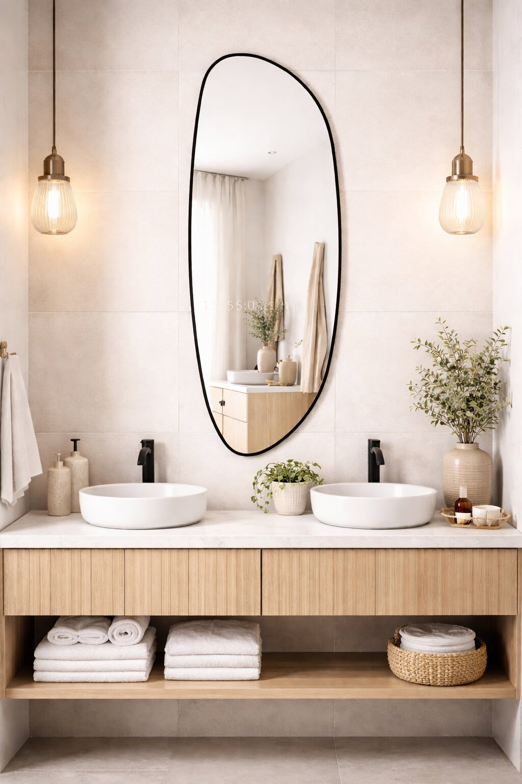 Darmowa Dostawa - Lustro 50x155 cm czarny Baltica Design Stone Fluid 5904107933023