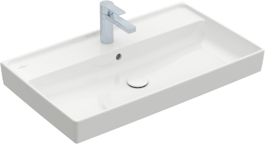 Darmowa Dostawa - Umywalka 80x47 cm prostokątna ścienna-meblowa biała Villeroy & Boch Collaro 4A338101