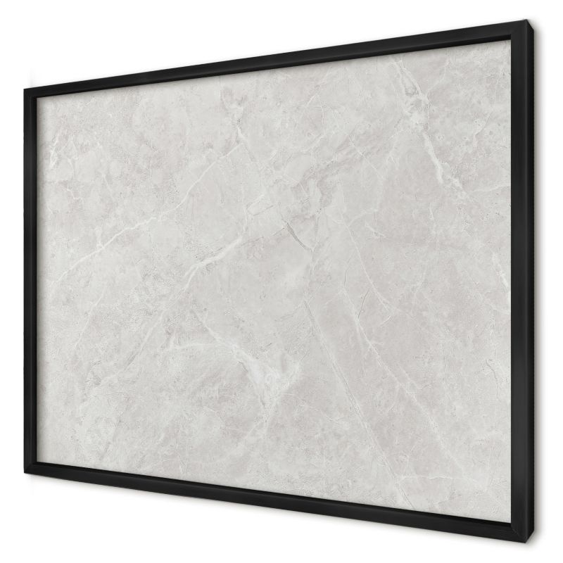 Tablica magnetyczna do salonu Wallfluent 70x50 Szary marmur w czarnej ramie 1szt