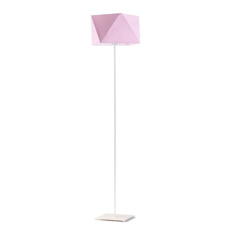 Lampa stojąca Volta Light Factory podłogowa z abażurem pudrowy róż diament MOTO 1szt.