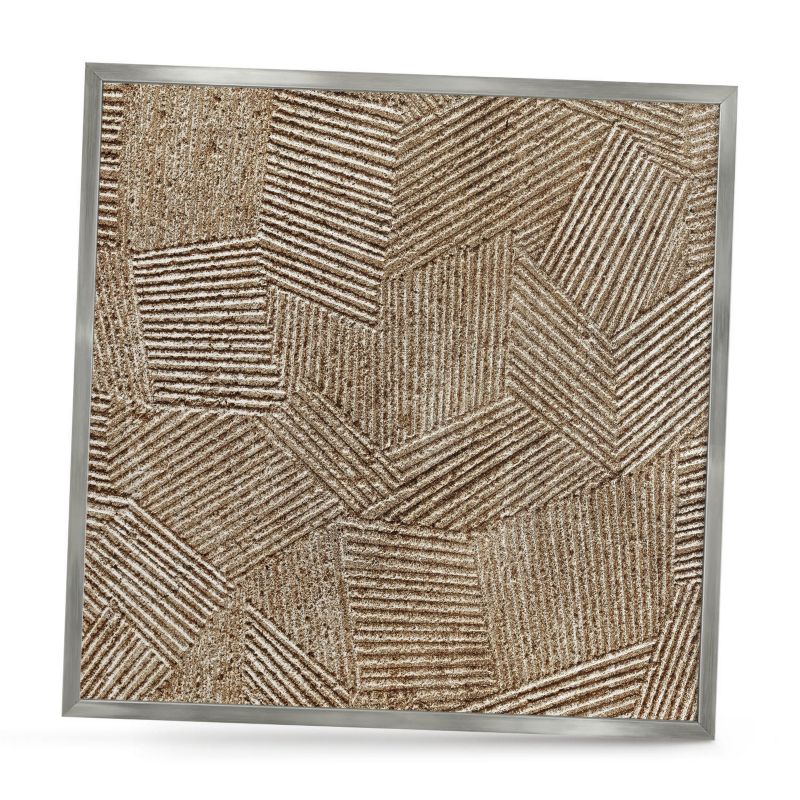 Tablica magnetyczna ozdobna ArtPrintCave 50x50 Geometryczny wzór w srebrnej ramie 1szt