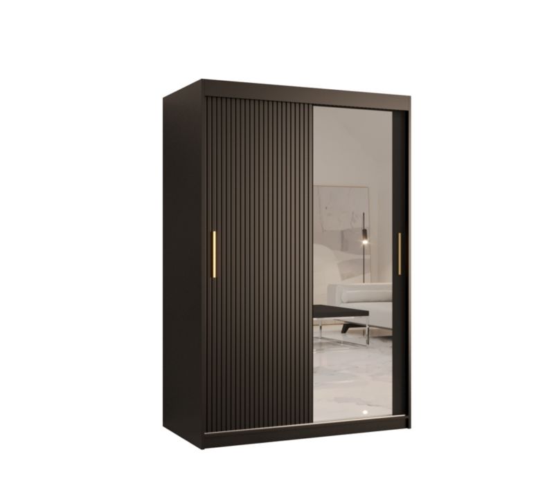 Szafa przesuwna Abiks RIFLO SLIM 2 120 czarny mat+ czarny mat 1 szt.