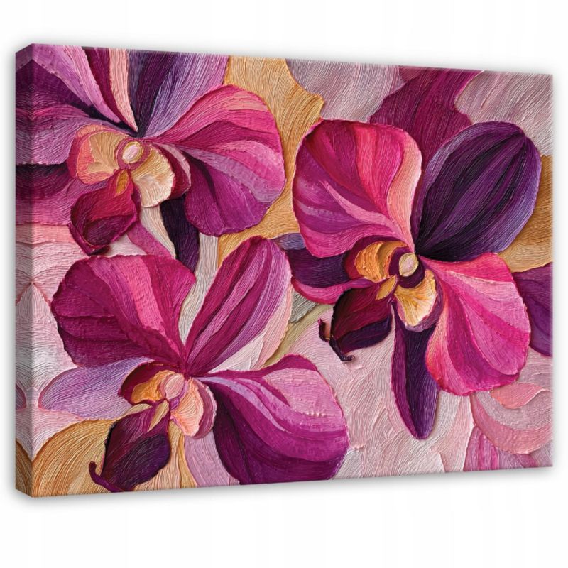 Obraz WALLARENA Dla Dzieci Na Płótnie Kwiaty Akwarela Abstrakcja Różowy 60x40 cm PP16228O4 1 szt.