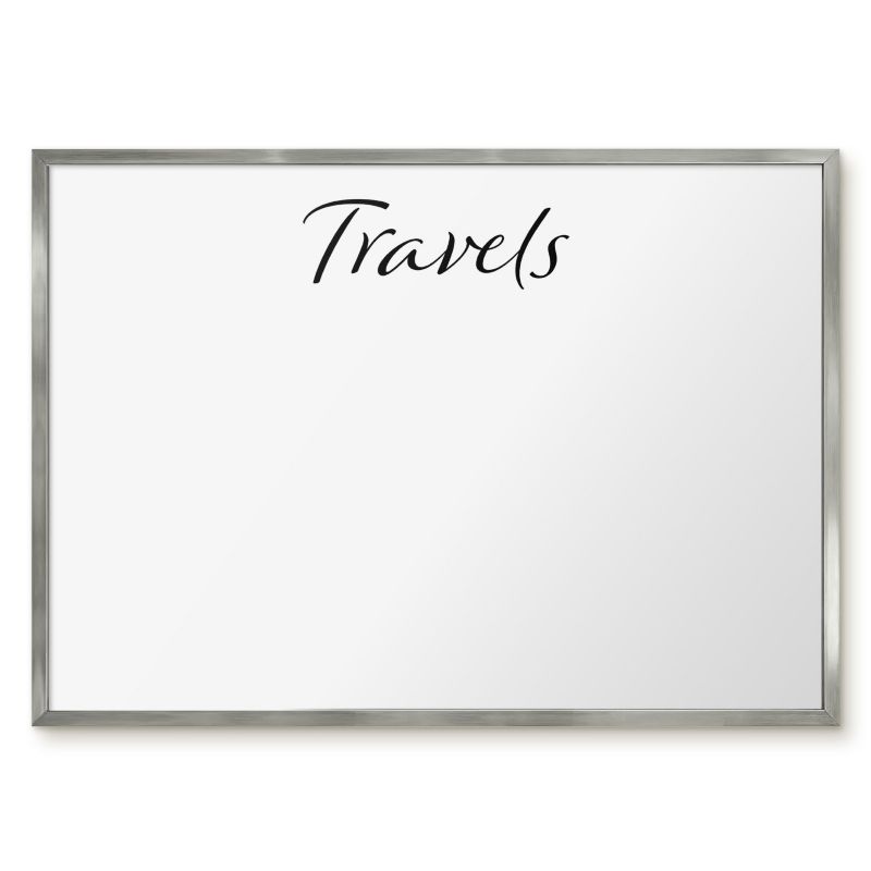 Tablica Magnetyczna W Ramie Tulup 70x50 cm Travels 4 - Srebrna rama Do salonu, sypialni 1 szt.