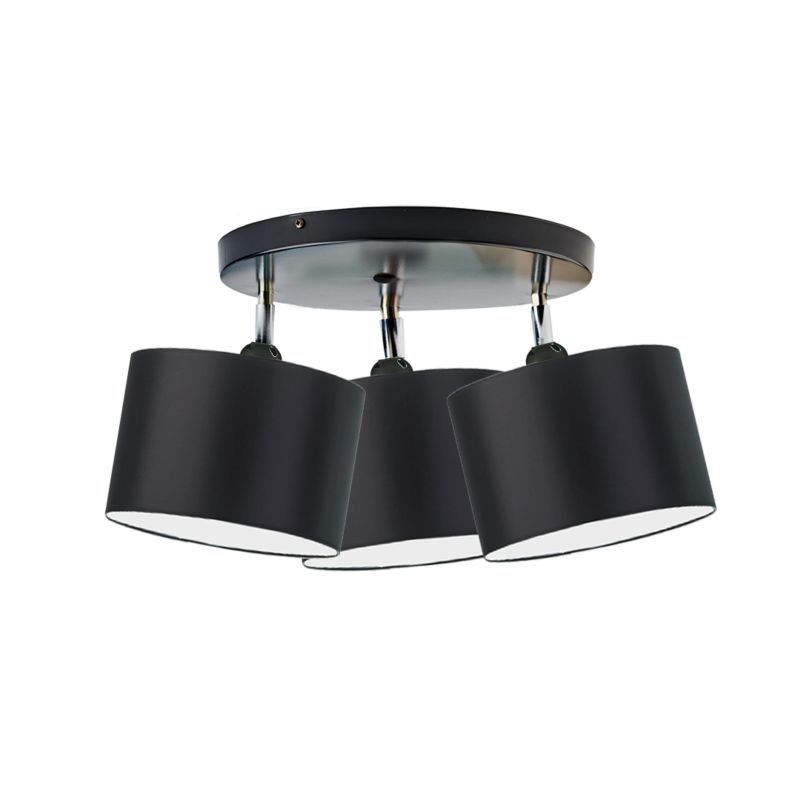 Lampa wisząca Volta Light Factory żyrandol plafon z abażurami walec Czarny JAZZ Z3 1szt.