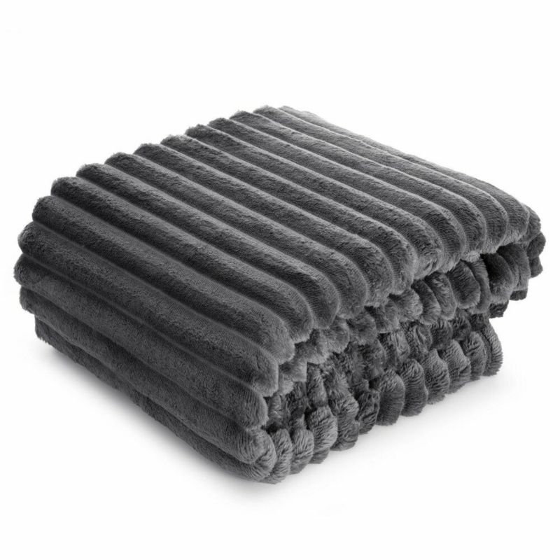 Koc SOFT Eurofirany stalowy 220x200 pasy 3D miękki gruby 1 szt.