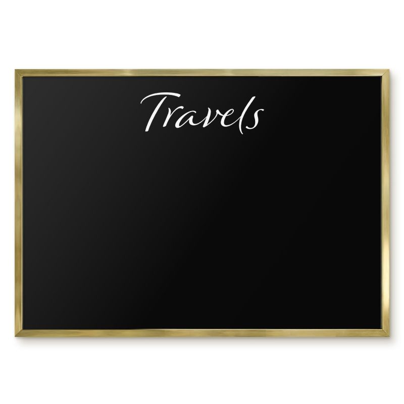 Tablica Magnetyczna W Ramie Tulup 70x50 cm Travels 9 - Złota rama Do salonu, sypialni 1 szt.