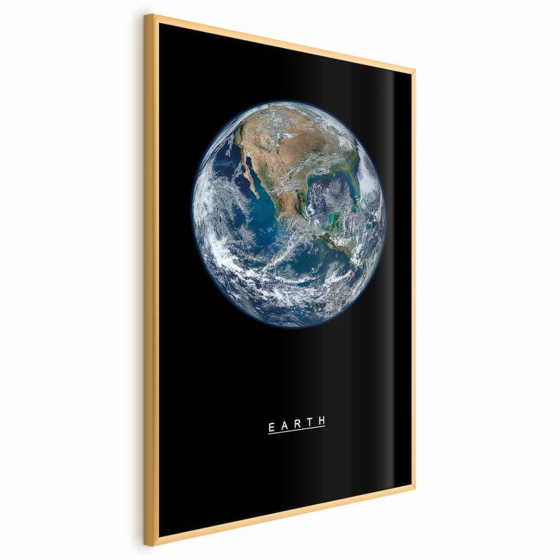 Plakat Artgeist Ziemia 60x90 cm z ramą złotą bez marginesu 1 szt