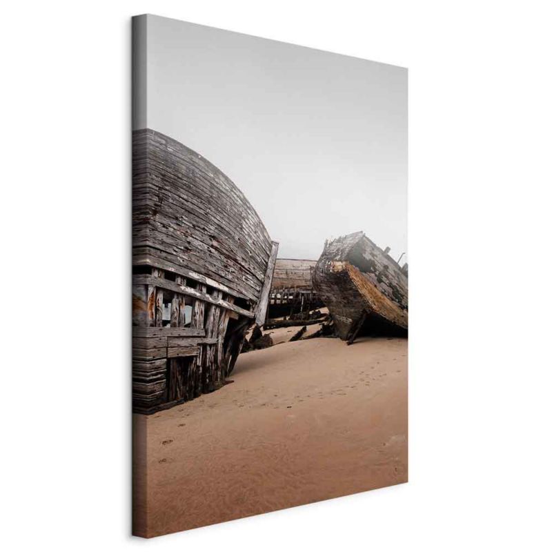 Obraz Artgeist Opuszczone kutry 80 x 120 cm płótno włoskie 1 szt