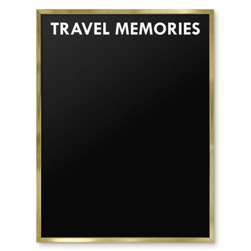 Tablica Na Magnesy Z Podróży Tulup 60x80 cm Travel memories 7 - Złota rama Do salonu, sypialni 1 szt.