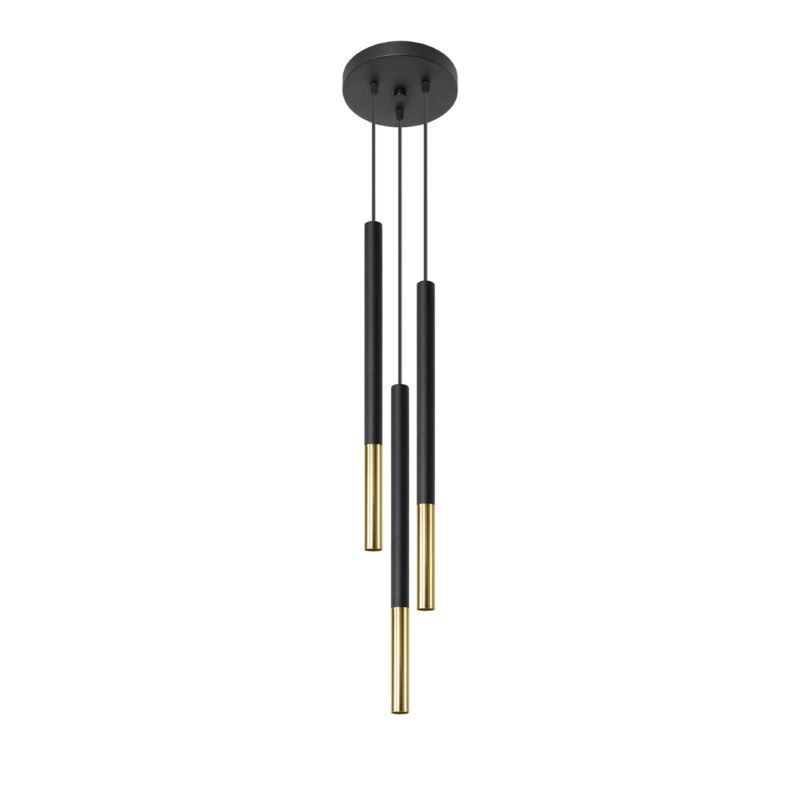 Lampa sufitowa Pure Lume VITREO czarno-złota 3xG9x12W IP20 wym:100x15x15cm - 1 szt.