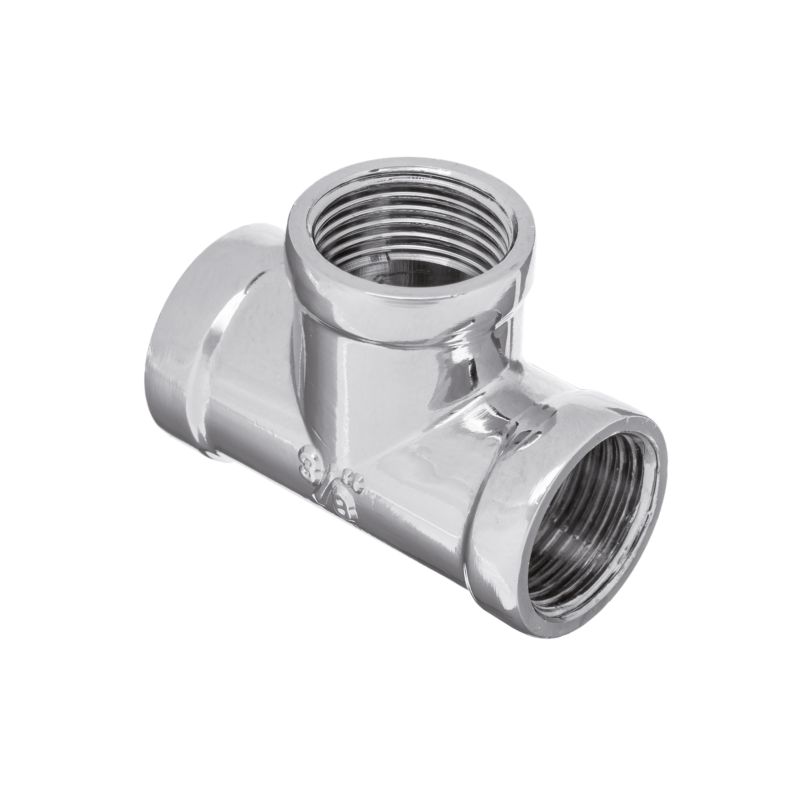 Trójnik Trojak do Wody Mosiężny Chromowany GW 3/8" INVENA 1 szt.