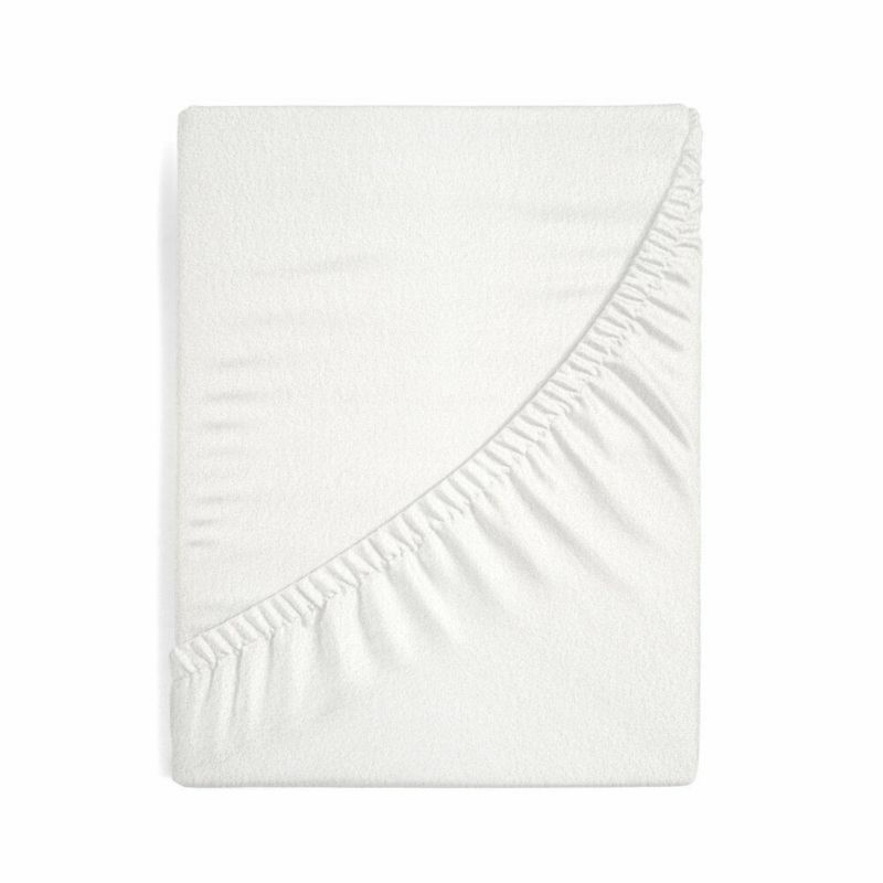Prześcieradło FROTTE Eurofirany 180 x 200 x 20 cm kremowe z bawełny frotte z gumką 1szt.