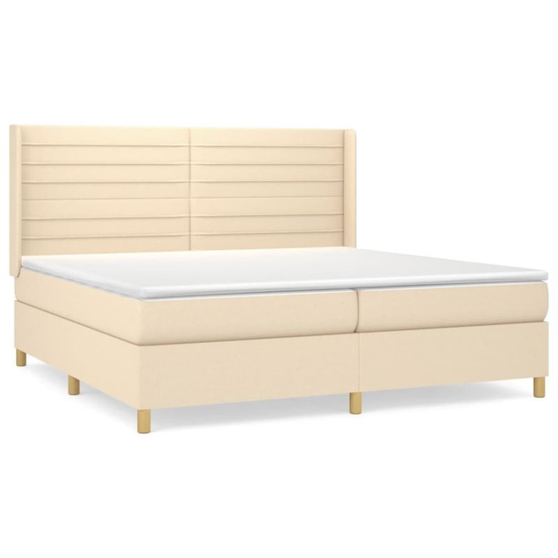 Łóżko kontynentalne WaszeMeble 200x200 cm kremowe WM-3132102 1 szt.