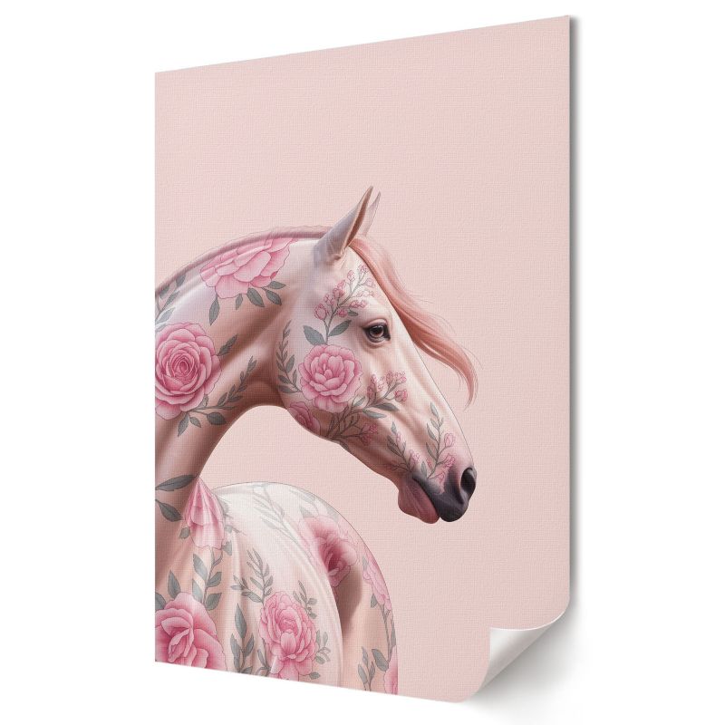 Plakat canvas Wallfluent Format A1 Kwiatowy koń Formacja Artystyczna Monako 1 szt.