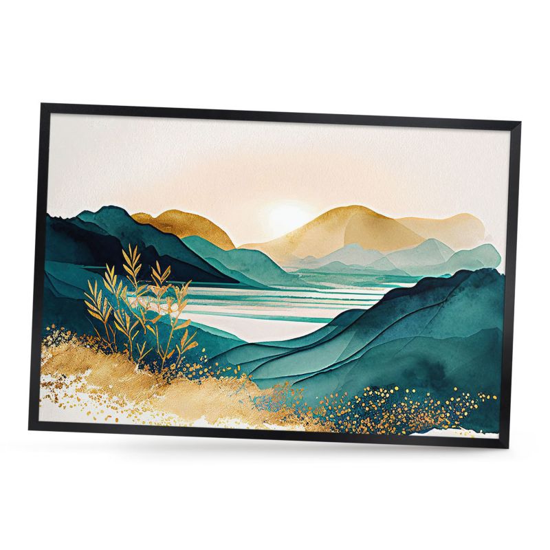 Ozdobna tablica na magnesy ArtPrintCave 60x40 Spokojny widok w czarnej ramie 1szt