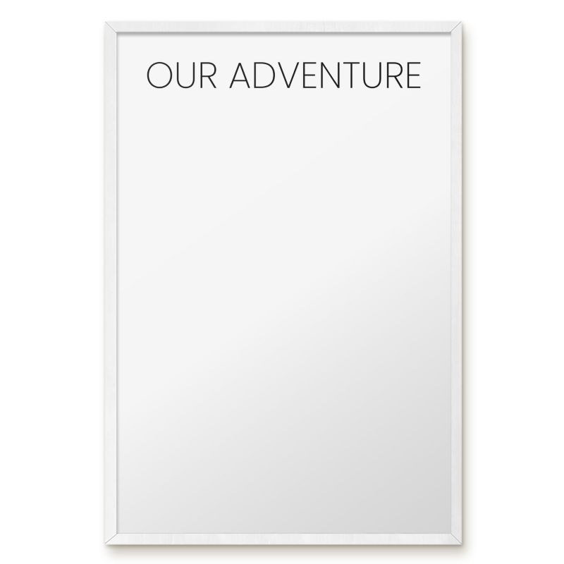 Tablica Na Magnesy Z Wakacji Tulup 40x60 cm Our adventure 3 - Biała rama Do salonu, sypialni 1 szt.
