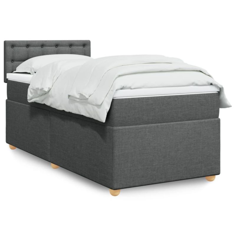 Łóżko kontynentalne WaszeMeble 90x190 cm ciemnoszara WM-3288850 1 szt.