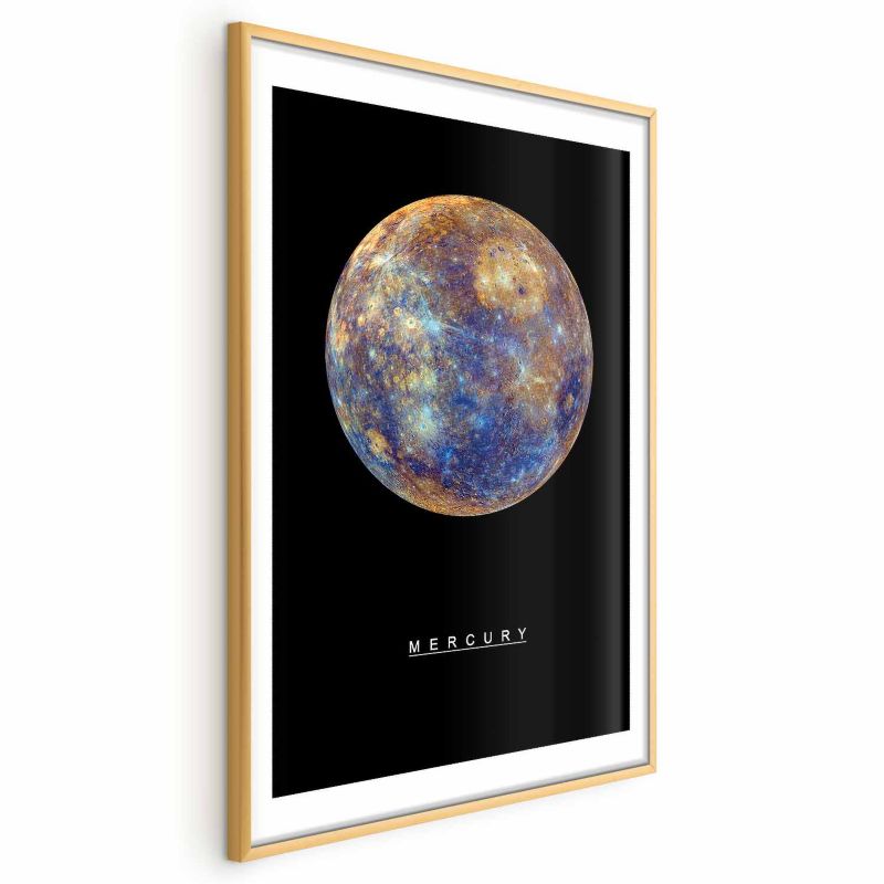 Plakat Artgeist Merkury 21x30 cm z ramą złotą 1 szt