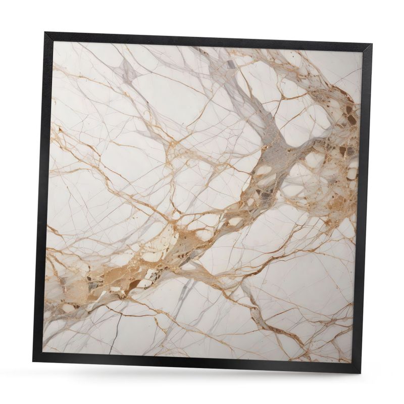 Magnetyczna tablica ozdobna ArtPrintCave 50x50 Marmur elegancja w czarnej ramie 1szt