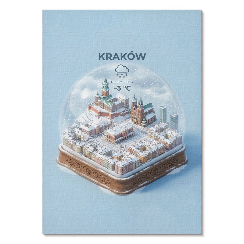 Obraz Plakat Canvas Tulup 21x29,7 cm (A4) Kula śniegowa Kraków Do salonu, sypialni, biura 1 szt.