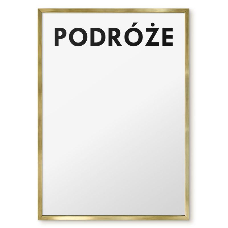 Tablica Magnetyczna Do Salonu Tulup 50x70 cm Podróże 2 - Złota rama Do salonu, sypialni 1 szt.