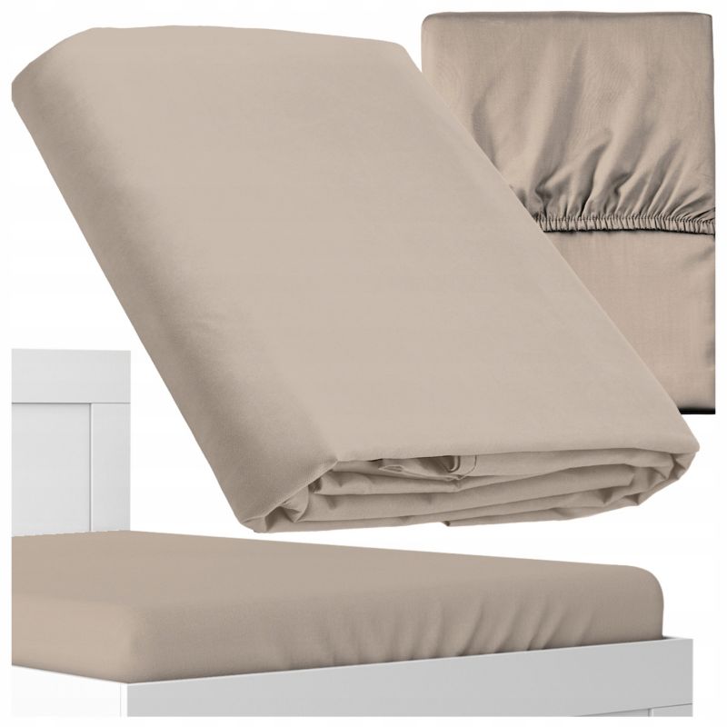 Prześcieradło microsatyna DETEXPOL taupe180X200 ZG 1szt.