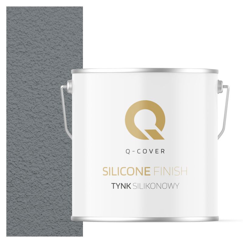 Tynk Silikonowy Elewacyjny Baranek 1.00mm Q-Cover Szaroniebieski ciemny F255 7KG