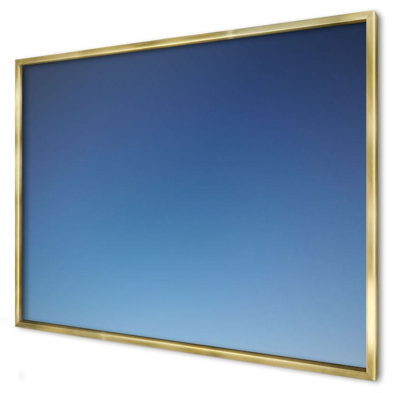 Tablica magnetyczna do salonu Wallfluent 100x70 Niebieskie gradienty w złotej ramie 1szt