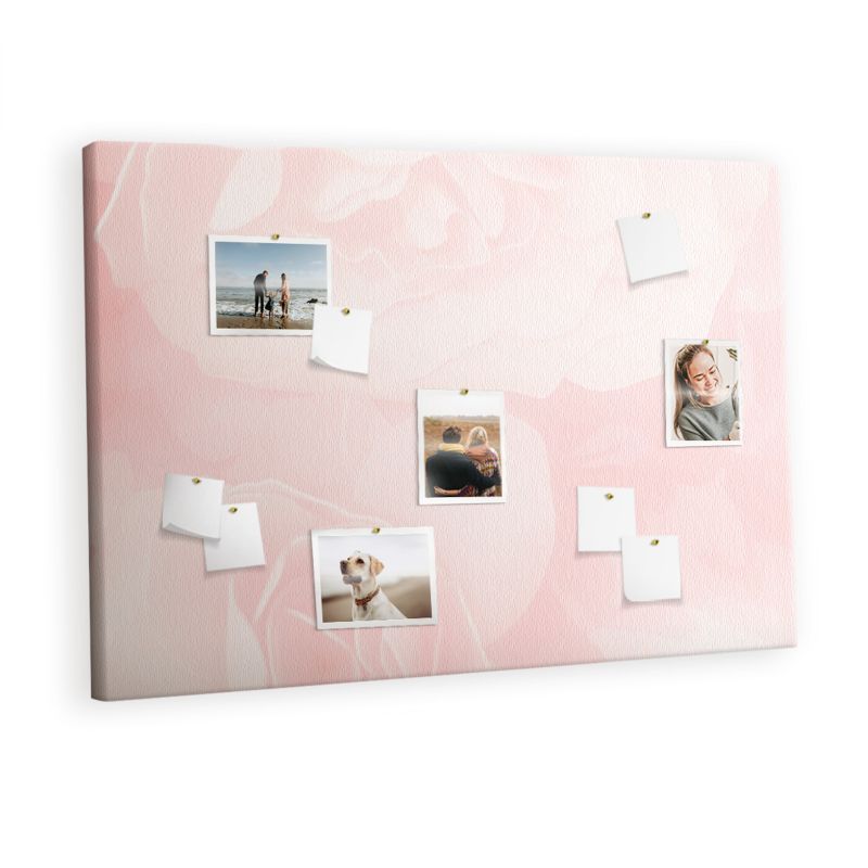 Tablica Korkowa Do Biura Pokoju Tulup 120x80 cm Kwitnące róże Pinezki drewniane 1 kpl