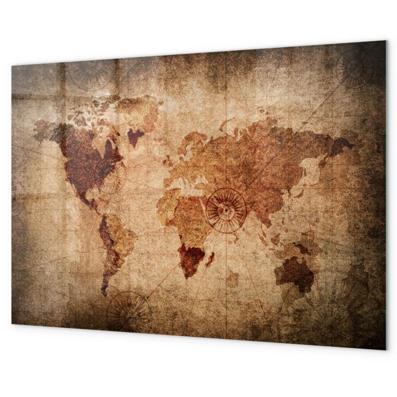 Tablica Na Magnesy Tulup 60x40 cm Retro mapa Z magnesami neodymowymi 1 kpl