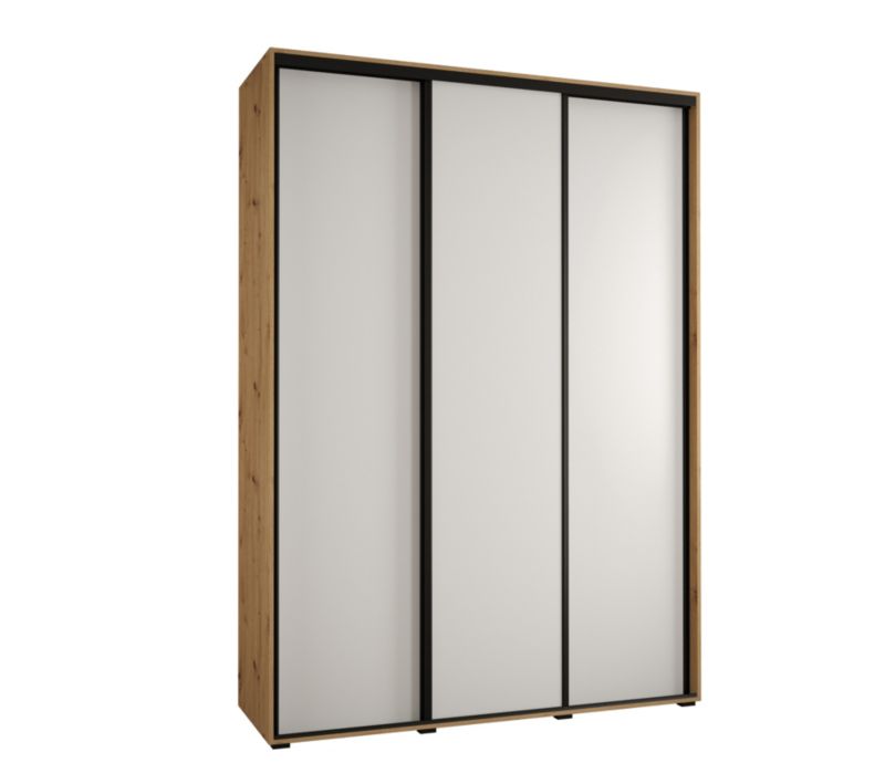 Szafa przesuwna Abiks DAVOS 1 wysoka szer.170cm artisan/biały/czarny 1szt.