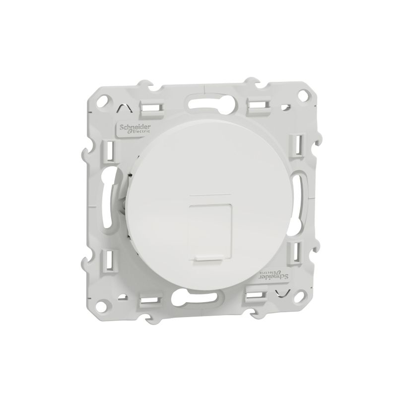 Plakietka gniazda Schneider Electric komputerowego pojedyncza biały 1 szt.