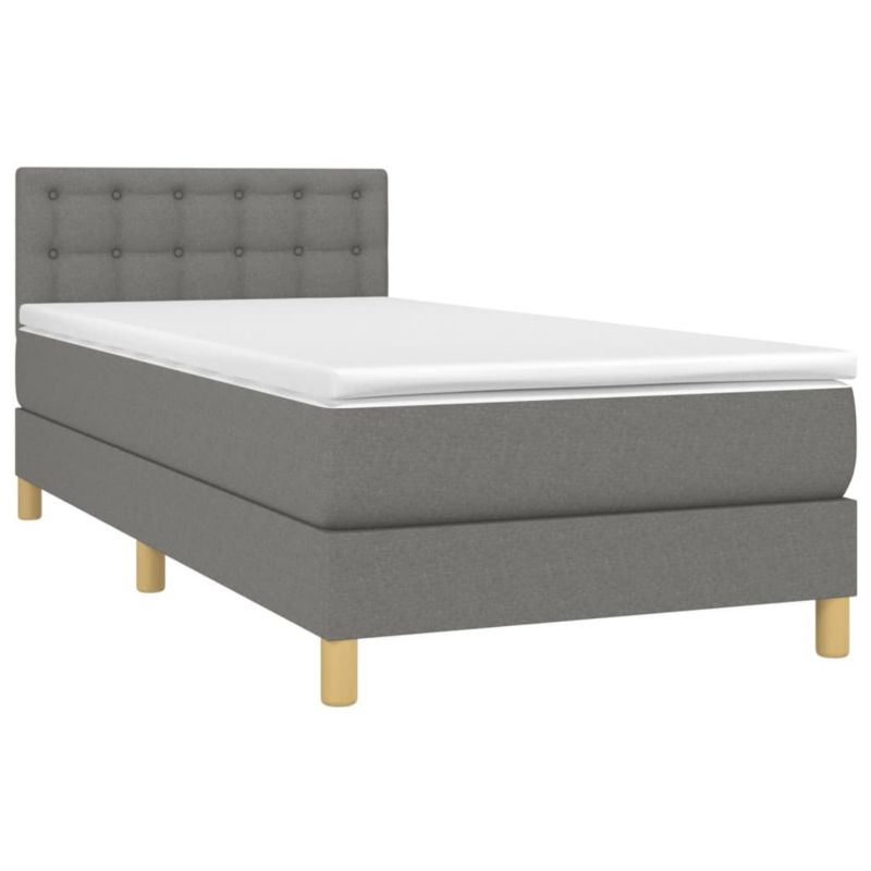 Łóżko kontynentalne WaszeMeble 80x200 cm ciemnoszara WM-3133990 1 szt.
