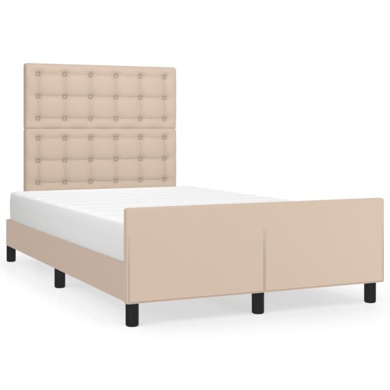 Łóżko tapicerowane WaszeMeble 120x200 cm Cappuccino ekoskóra WM-3270565 1 szt.