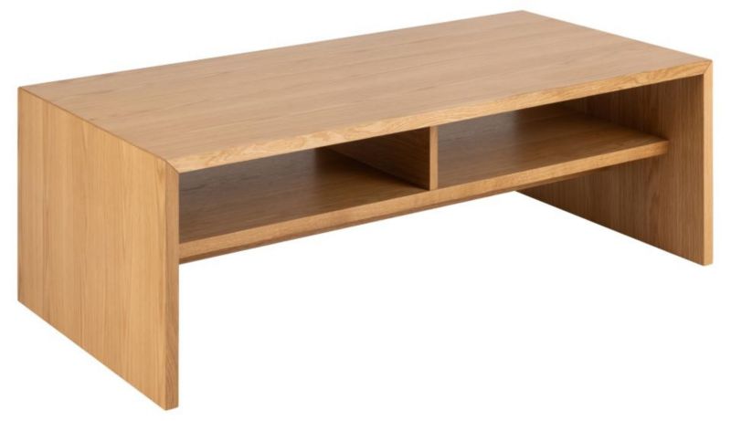 Stolik kawowy prostokątny Arlon ACTONA dębowy z półką nowoczesny skandynawski 120x60 cm 1 szt.
