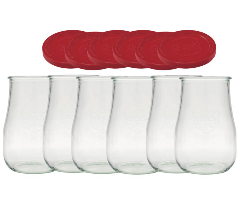 Słoiki MODO24 Weck 1750 ml fi 100 tulip silikonowe wieka 6 kpl.