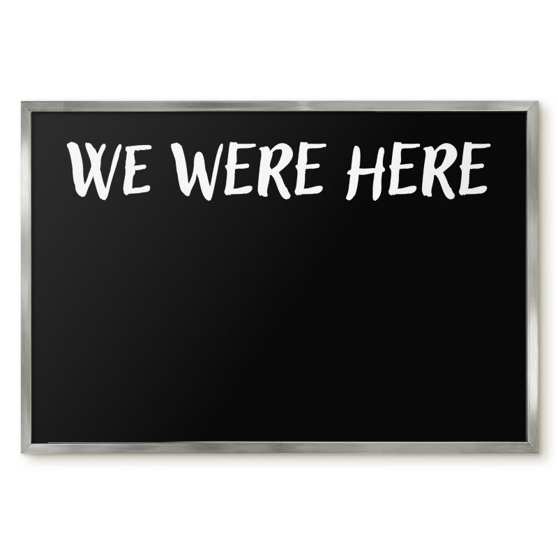 Tablica Magnetyczna Wielofunkcyjna Ścienna Tulup 60x40 cm We were here 5 - Srebrna rama Do salonu, sypialni 1 szt.